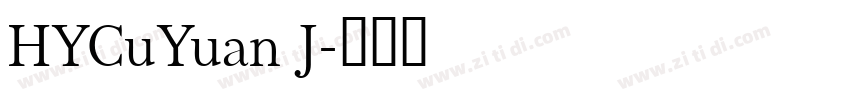 HYCuYuan J字体转换